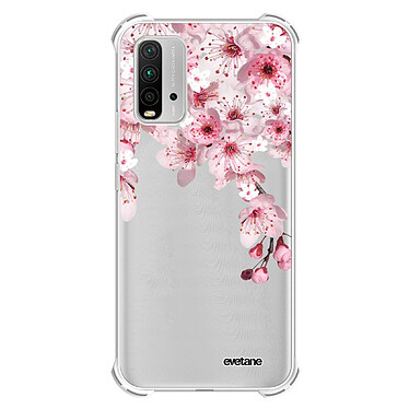 Evetane Coque Xiaomi Redmi 9T anti-choc souple angles renforcés transparente Motif Cerisier