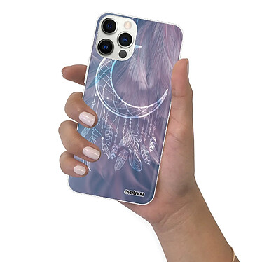 Evetane Coque iPhone 12/12 Pro 360 intégrale transparente Motif Lune Attrape Rêve Tendance pas cher