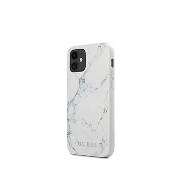 Guess Coque pour Apple iPhone 12 Mini Marble Blanc