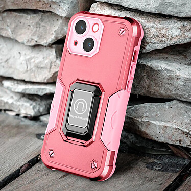 Avizar Coque iPhone 14 Antichoc Hybride avec Anneau Support Magnétique  Rose pas cher