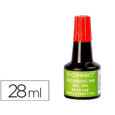 Avis Q-CONNECT Flacon 28ml Encre à tampons Feutre ou Mousse Rouge x 10