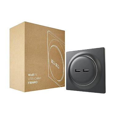 Fibaro - Prise mur 2 ports USB Walli - FGWU-021-8