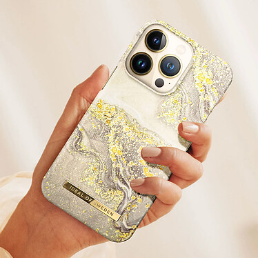 Avis iDeal of Sweden Coque pour iPhone 13 Pro Marbré Luxe Ultra fine Sparkle Greige Marble Beige