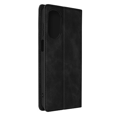 Avizar Étui Portefeuille pour Motorola Moto G52 et G82 Porte-cartes Soft-touch Clapet aimanté  noir