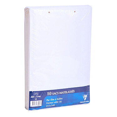 Avis CLAIREFONTAINE Paquet de 10 Pochettes à bulles 215x340 Kraft blanc 90g