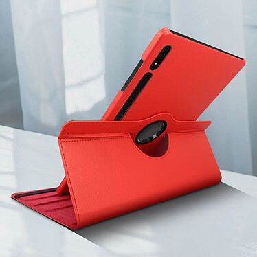 Avis Avizar Housse pour Samsung Galaxy Tab S8 Ultra Clapet Support Rotatif 360°  Rouge