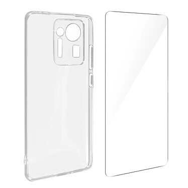 Avizar Coque Xiaomi Mix 4 Souple et Film Verre Trempé 9H transparent