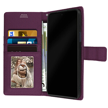 Acheter Avizar Housse pour Motorola Edge 30 Pro Aspect Grainé Clapet Portefeuille Support Vidéo  Violet