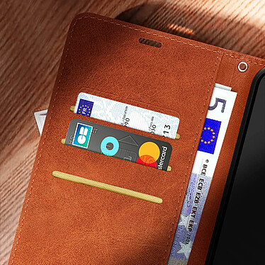 Acheter Avizar Étui Portefeuille Marron Foncé  pour Xiaomi Redmi 12C, série Bara Soft Leather