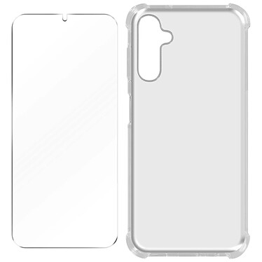 Avizar Pack Protection pour Galaxy A14 4G et 5G Coque Renforcée + Verre Trempé  Transparent