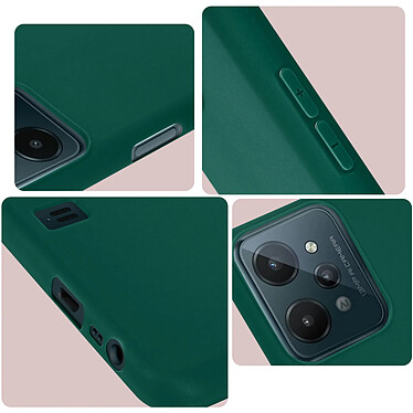 Avizar Coque pour Realme C31 Silicone Flexible Finition Mate Anti-traces  vert foncé pas cher