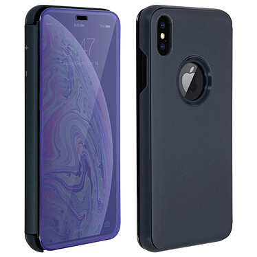 Avis Avizar Etui folio Bleu Nuit Design Miroir pour Apple iPhone XS Max