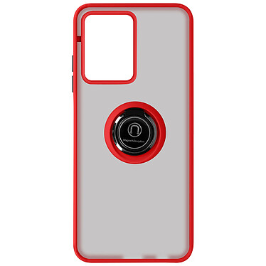 Avizar Coque pour Vivo Y16 bi-matière bague métallique support Vidéo  Rouge