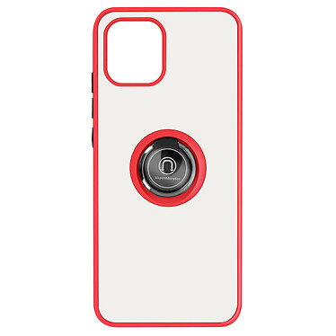 Avizar Coque pour Samsung Galaxy A03 Bi-matière Bague Métallique Support Vidéo  Rouge