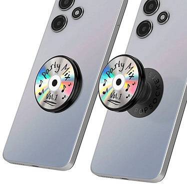 Acheter Popsockets PopGrip Design Party Mix pour Smartphone, Bague et Support Universel Noir