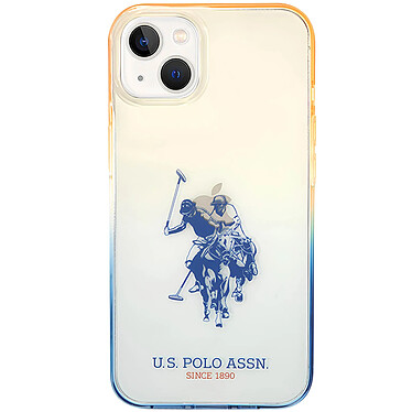 U.S Polo Coque pour iPhone 14 Plus Double Horse Antichoc Bords Surélevés Bleu Nuit