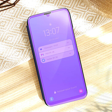 Acheter Avizar Étui Clear View pour Samsung Galaxy A54 5G Clapet Miroir Fonction Support  Violet foncé