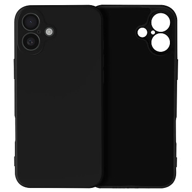 Avizar Coque pour iPhone 16 Soft Touch Mat Silicone Flexible Noir