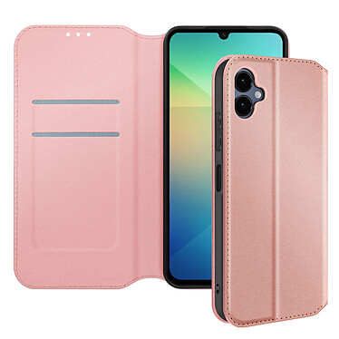 Avizar Étui pour Samsung Galaxy A06 Clapet Porte-cartes et Support Vidéo Rose Champagne