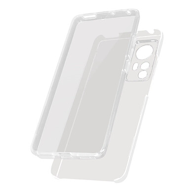 Avizar Coque pour Xiaomi 12 Pro Intégrale Arrière Rigide Transparent et Avant Souple  transparent