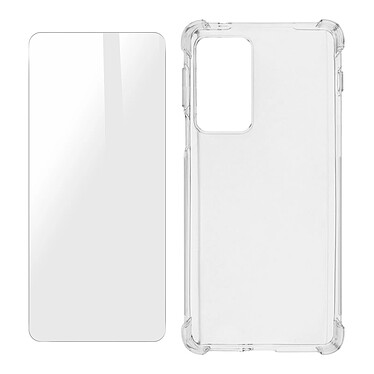 Avizar Pack Protection Motorola Edge 20 Pro Coque Souple et Verre Trempé Transparent