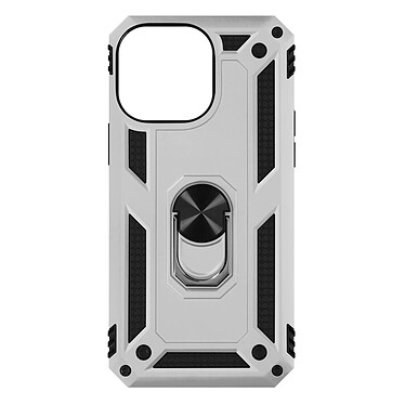 Avizar Coque pour iPhone 15 Pro Antichoc Hybride Bague Support Magnétique  Argent