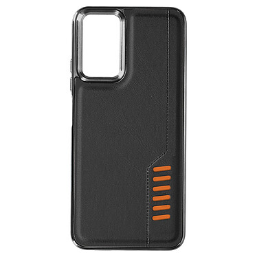 Avizar Coque pour Xiaomi Redmi Note 12S Semi-rigide Effet Cuir Contour Souple Noir