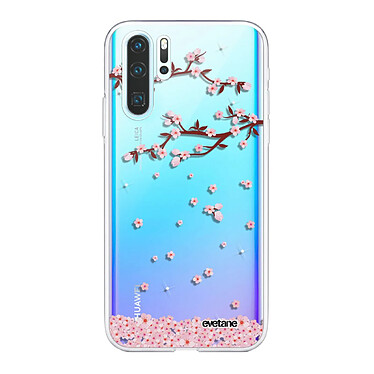 Evetane Coque Huawei P30 Pro/ P30 Pro New Edition silicone transparente Motif Chute De Fleurs ultra resistant