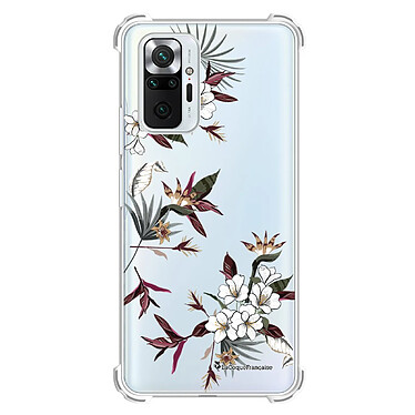 LaCoqueFrançaise Coque Xiaomi Redmi Note 10 Pro Silicone antichocs Solides coins renforcés  transparente Motif Fleurs Sauvages