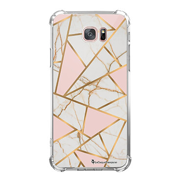 LaCoqueFrançaise Coque Samsung Galaxy S7 Edge anti-choc souple angles renforcés transparente Motif Marbre Rose