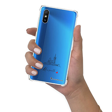 LaCoqueFrançaise Coque Xiaomi Redmi 9A Silicone antichocs Solides coins renforcés  transparente Motif Marseille Notre Dame pas cher