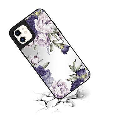 Avis LaCoqueFrançaise Coque iPhone 12 Mini miroir Pivoines Violettes Design