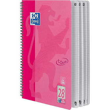 Avis OXFORD Cahier Touch, A4+, quadrillé, 160 pages, rose