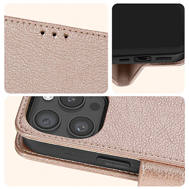 Acheter Avizar Étui pour iPhone 15 Pro Max Clapet Portefeuille Support Vidéo  Rose