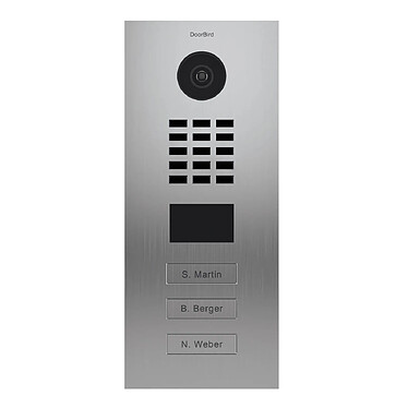 Doorbird - Portier vidéo IP 3 boutons encastré - D2103V-V2-EP Inox