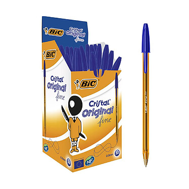 BIC Stylo bille CRISTAL FINE Pointe Fine Bleu x 50