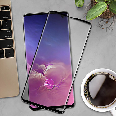 Acheter Avizar Film Samsung Galaxy S10 Verre Trempé Incurvé Transparent au Contour Noir
