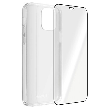 4smarts Coque pour iPhone 12 Pro Max Souple et Film Écran Verre Trempé 9H  Noir