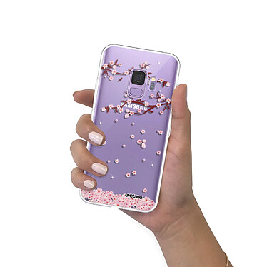 Evetane Coque Samsung Galaxy S9 360 intégrale transparente Motif Chute De Fleurs Tendance pas cher