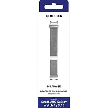 Acheter BigBen Connected Bracelet pour Galaxy Watch 4/4 Classic/5/5 Pro/6/6 Classic Milanais Acier Argent