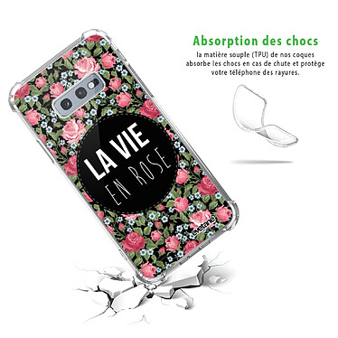 Avis Evetane Coque Samsung Galaxy S10e anti-choc souple angles renforcés transparente Motif La Vie en Rose