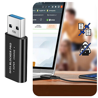 Avis Avizar Bloqueur de Données USB, Data Blocker Super Charge , Noir