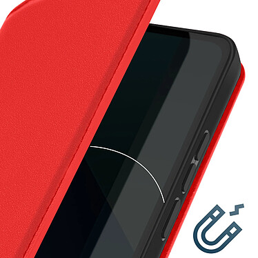 Avizar Étui pour Xiaomi Redmi Note 13 4G Porte-carte Support Vidéo Rouge pas cher