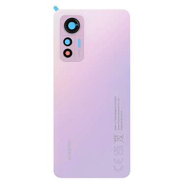 Clappio Vitre arrière de remplacement pour Xiaomi 12 Lite Rose Poudré