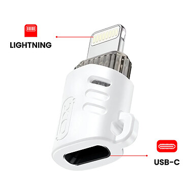 Avis XO Adaptateur USB C Femelle vers Lightning Mâle Design Ultra-compact Blanc