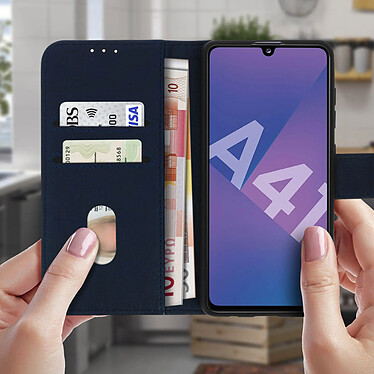 Avis Avizar Étui Samsung Galaxy A41 Housse Intégrale Porte-carte Fonction Support bleu