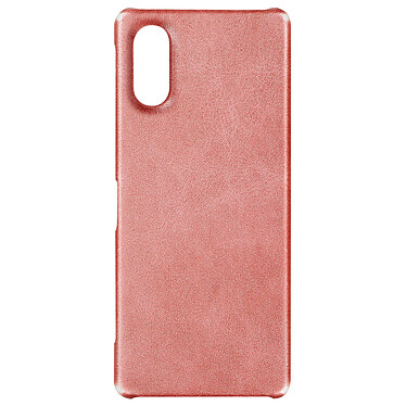 Avizar Coque pour Sony Xperia 5 V Rigide revêtement Simili Cuir  Rose gold