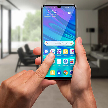 Avizar Film Huawei P smart 2020 Verre Trempé 9H Adhésion Totale Contour Noir pas cher