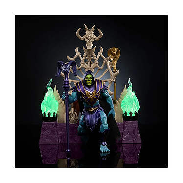 Les Maîtres de l'Univers : New Eternia Masterverse - Figurine Skeletor & Throne 18 cm pas cher