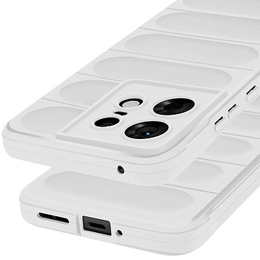 Avizar Coque pour Motorola Edge 50 Pro Antichoc Silicone Motif texturé 3D Blanc pas cher